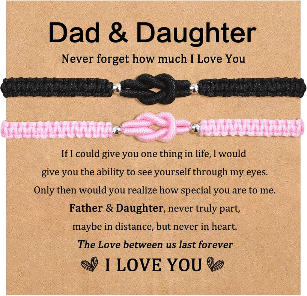 Matching Bracelet Set for Dad and Daughter or Mother and Son, 2-3 Pieces