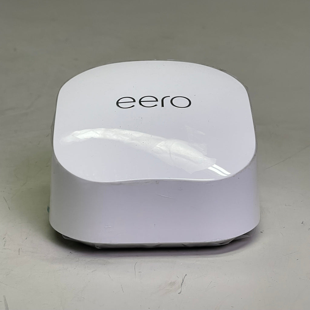 eero 6+ Mesh Wi-Fi Router, 1 Gigabit, Covers 1,500 sq ft, White (Open Box – No Power Adapter)