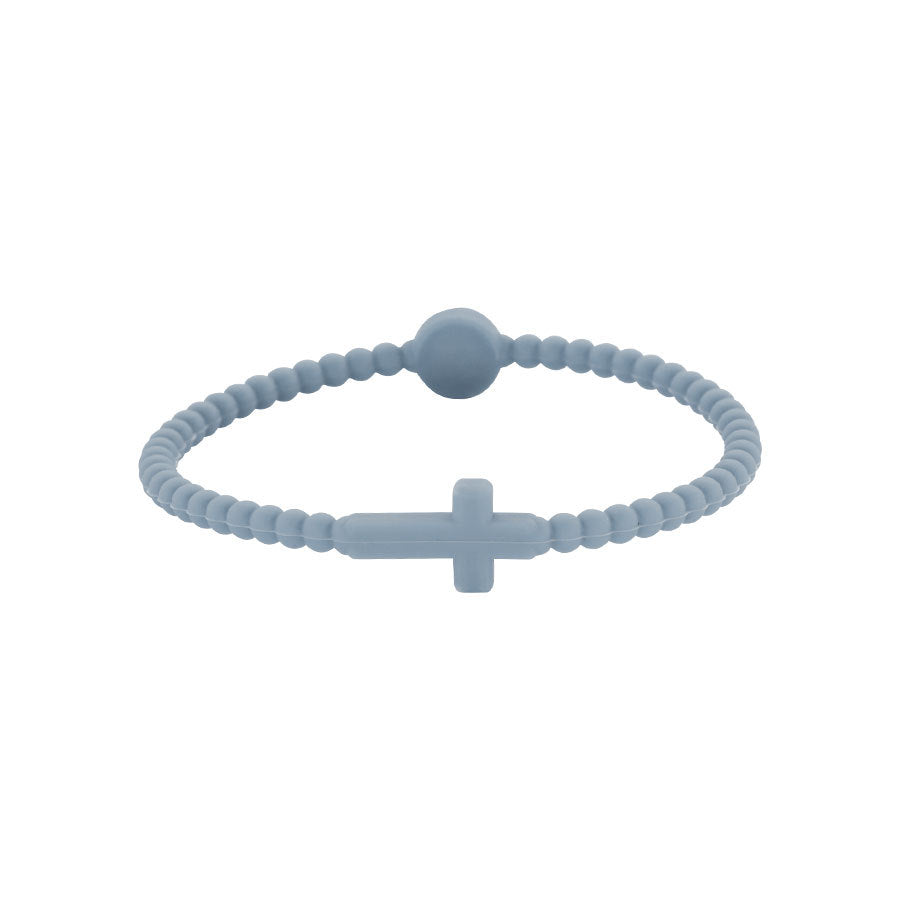 Silicone Cross Bracelet Set, 7 Pieces