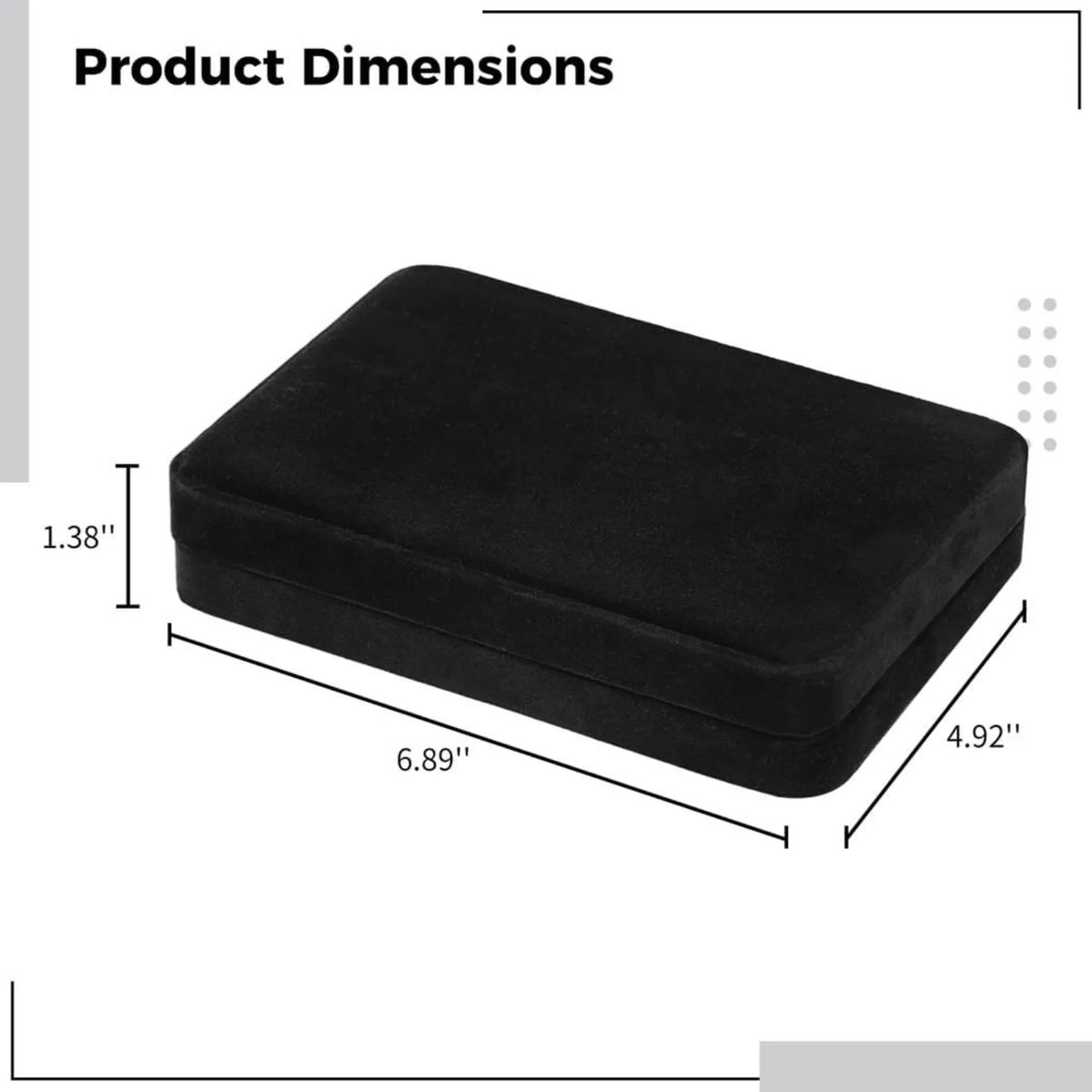 Black Velvet Jewelry Gift Box for Necklace, Ring and Earring Sets