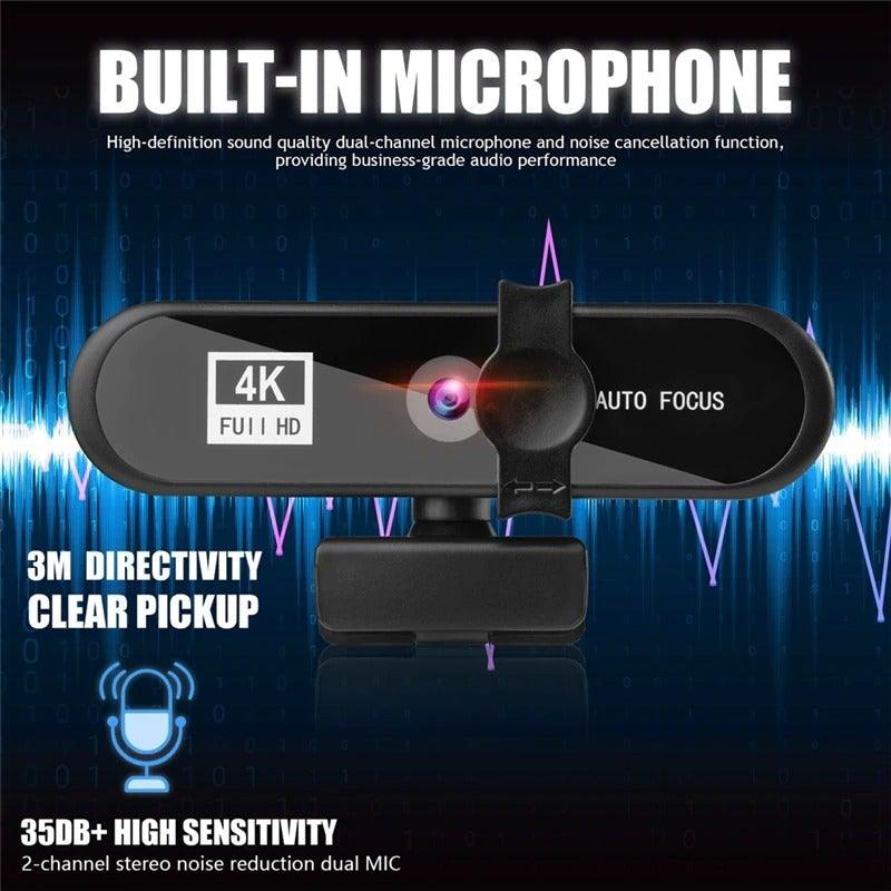 2K Autofocus USB Conference Webcam with Microphone