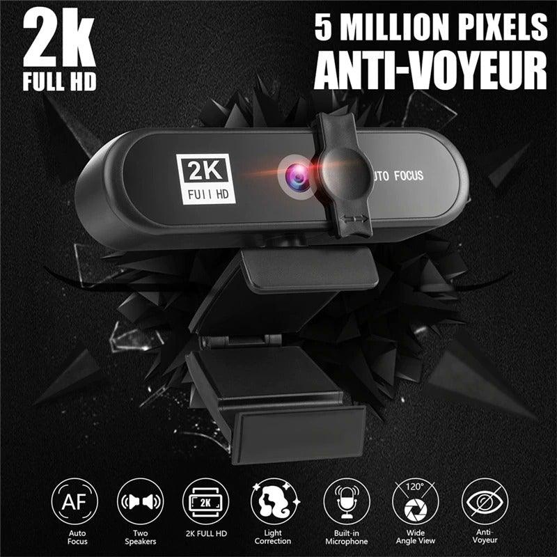 2K Autofocus USB Conference Webcam with Microphone