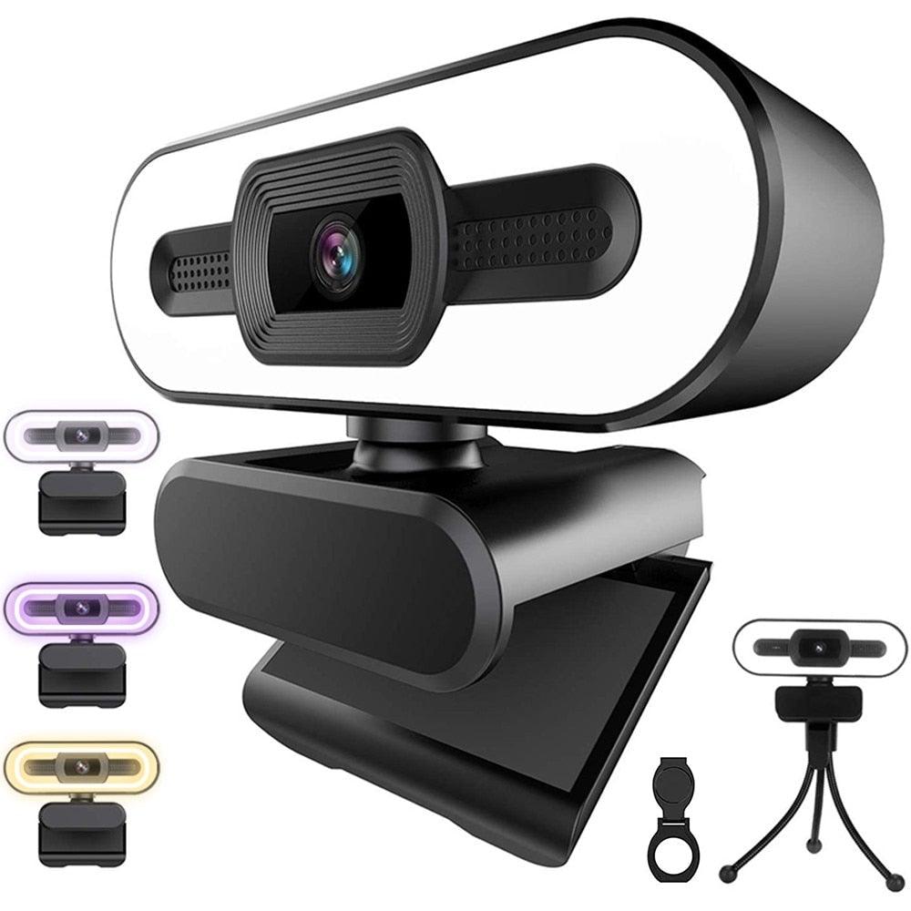 2K USB Webcam with Microphone and Auto Light Correction