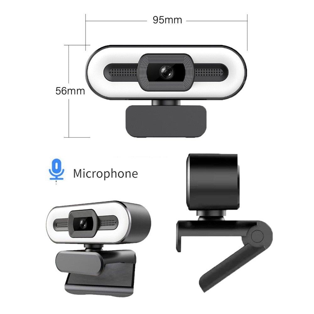 2K USB Webcam with Microphone and Auto Light Correction