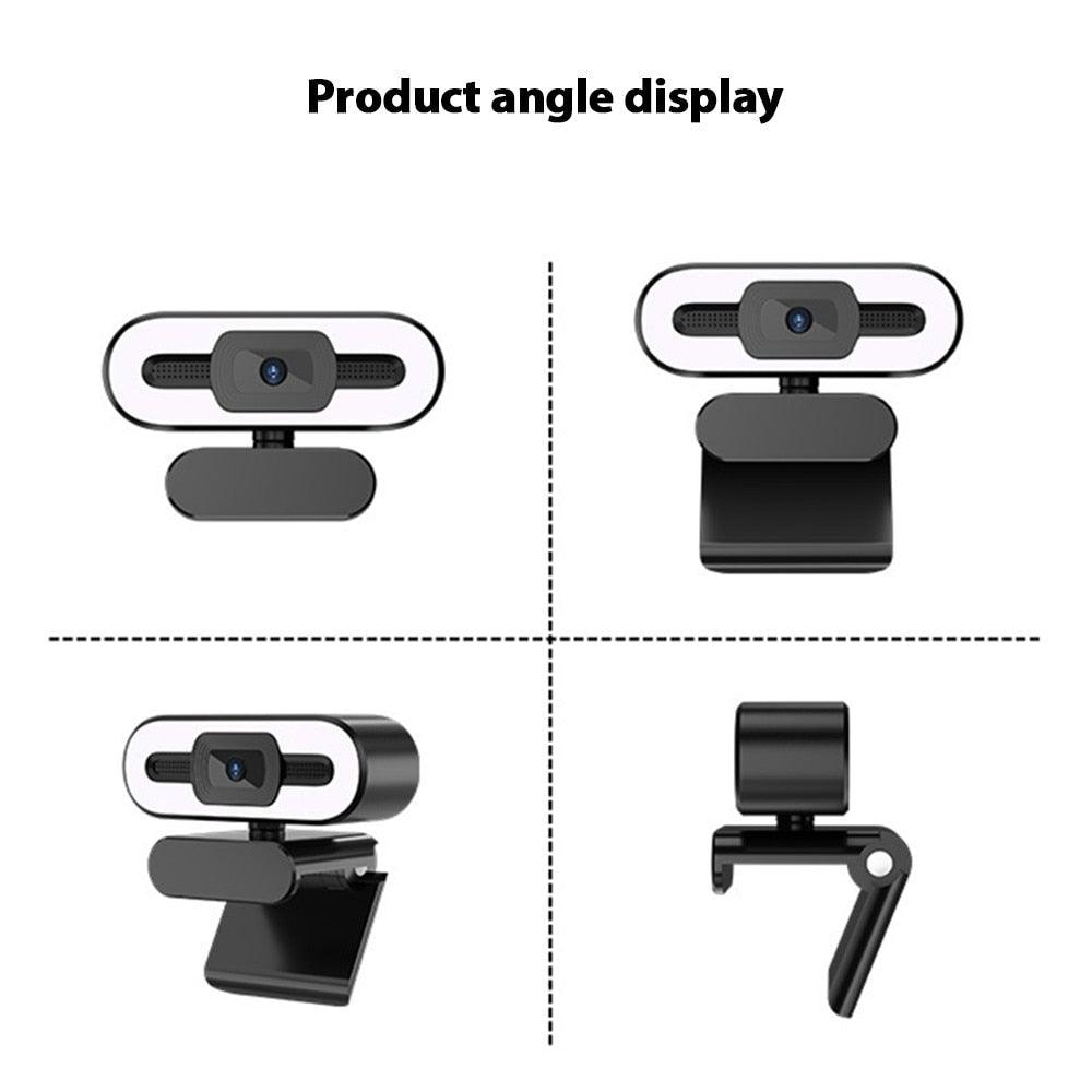 2K USB Webcam with Microphone and Auto Light Correction