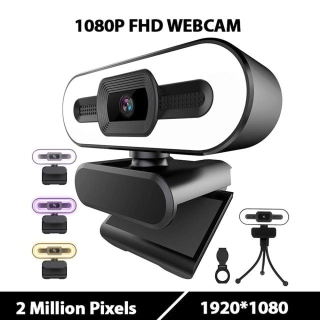 2K USB Webcam with Microphone and Auto Light Correction