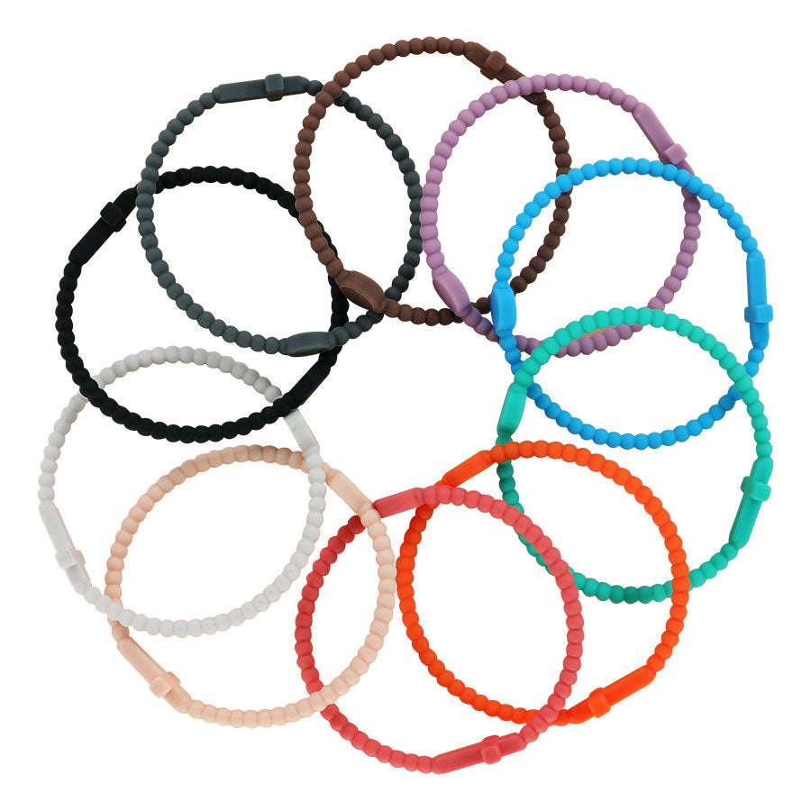 Silicone Cross Bracelet Set, 7 Pieces