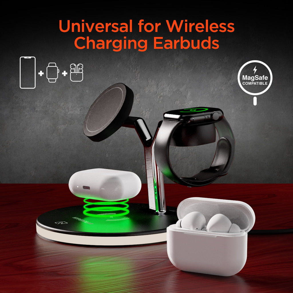 HyperGear MaxCharge 3-in-1 MagSafe-Compatible Wireless Charging Stand