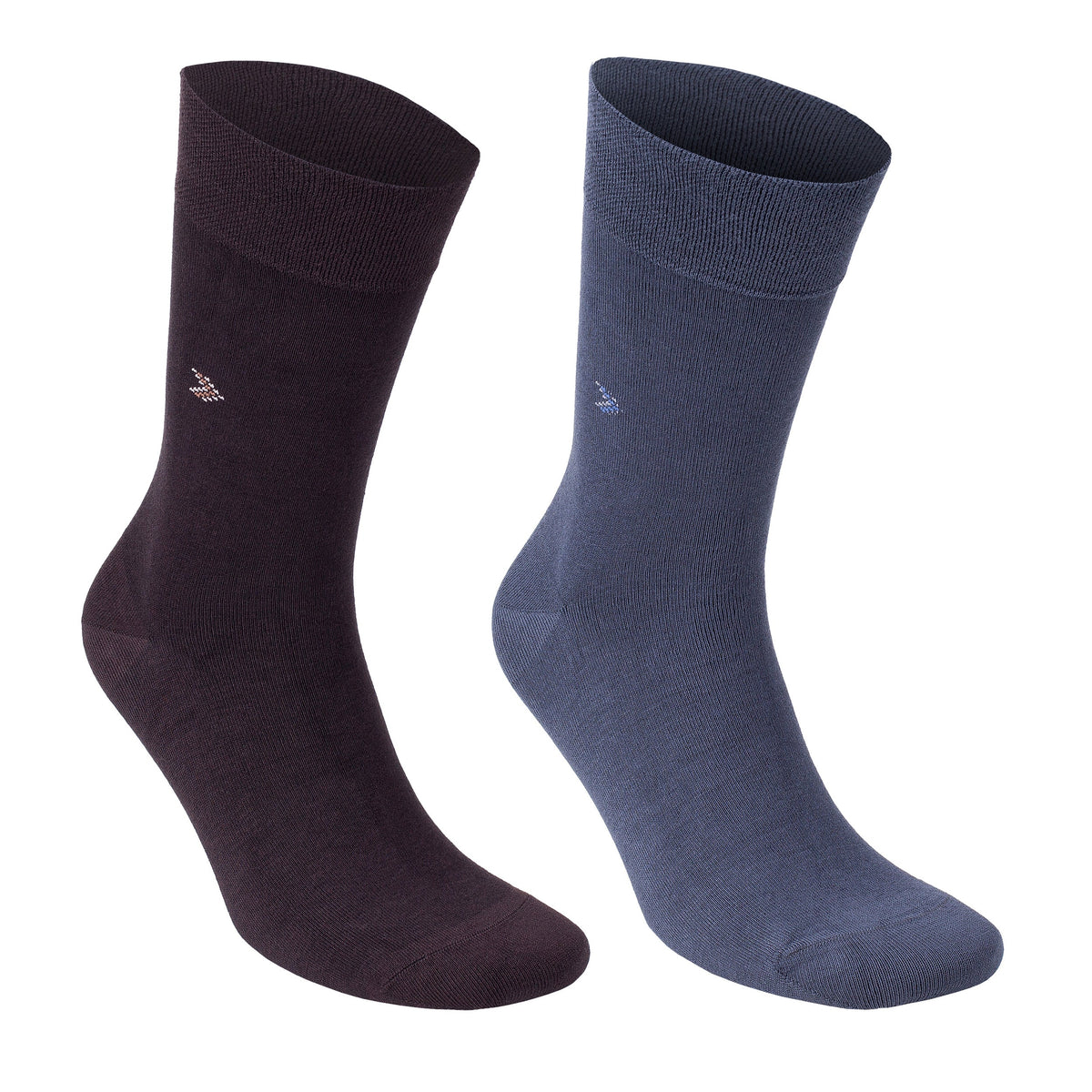 Men's bamboo dress socks 6-pack gift box in navy, slate, steel and brown