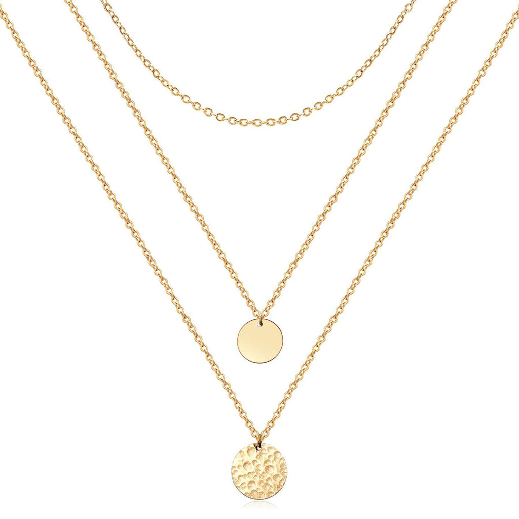 14K Gold Plated Layered Choker Necklace