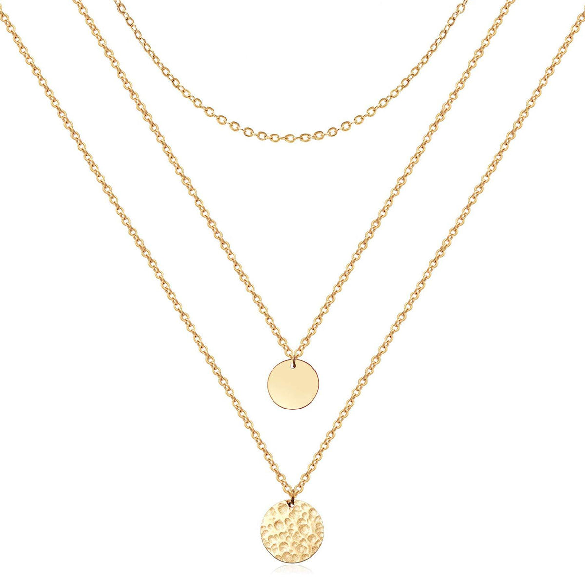 14K Gold Plated Layered Choker Necklace
