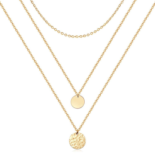 14K Gold Plated Layered Choker Necklace