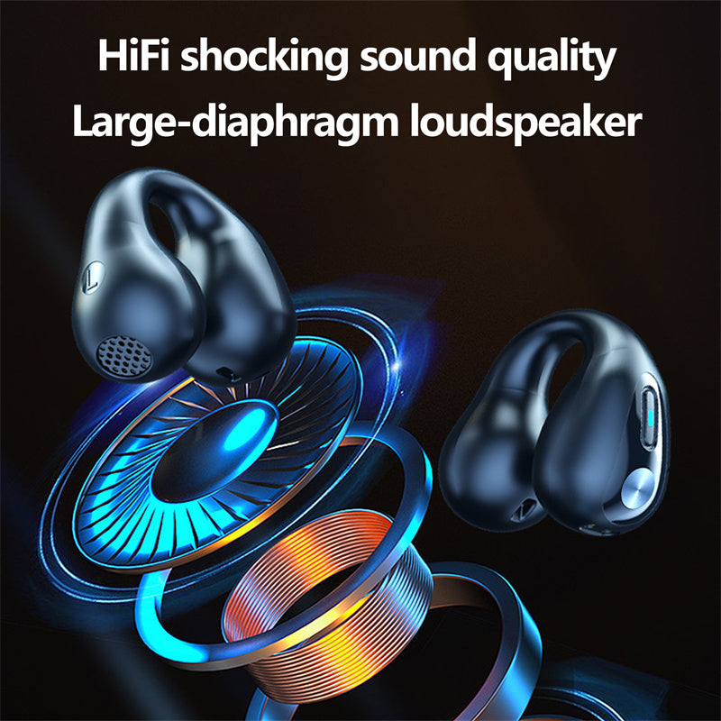 Ear-Clip Bluetooth 5.3 Wireless Earbuds with Touch Control
