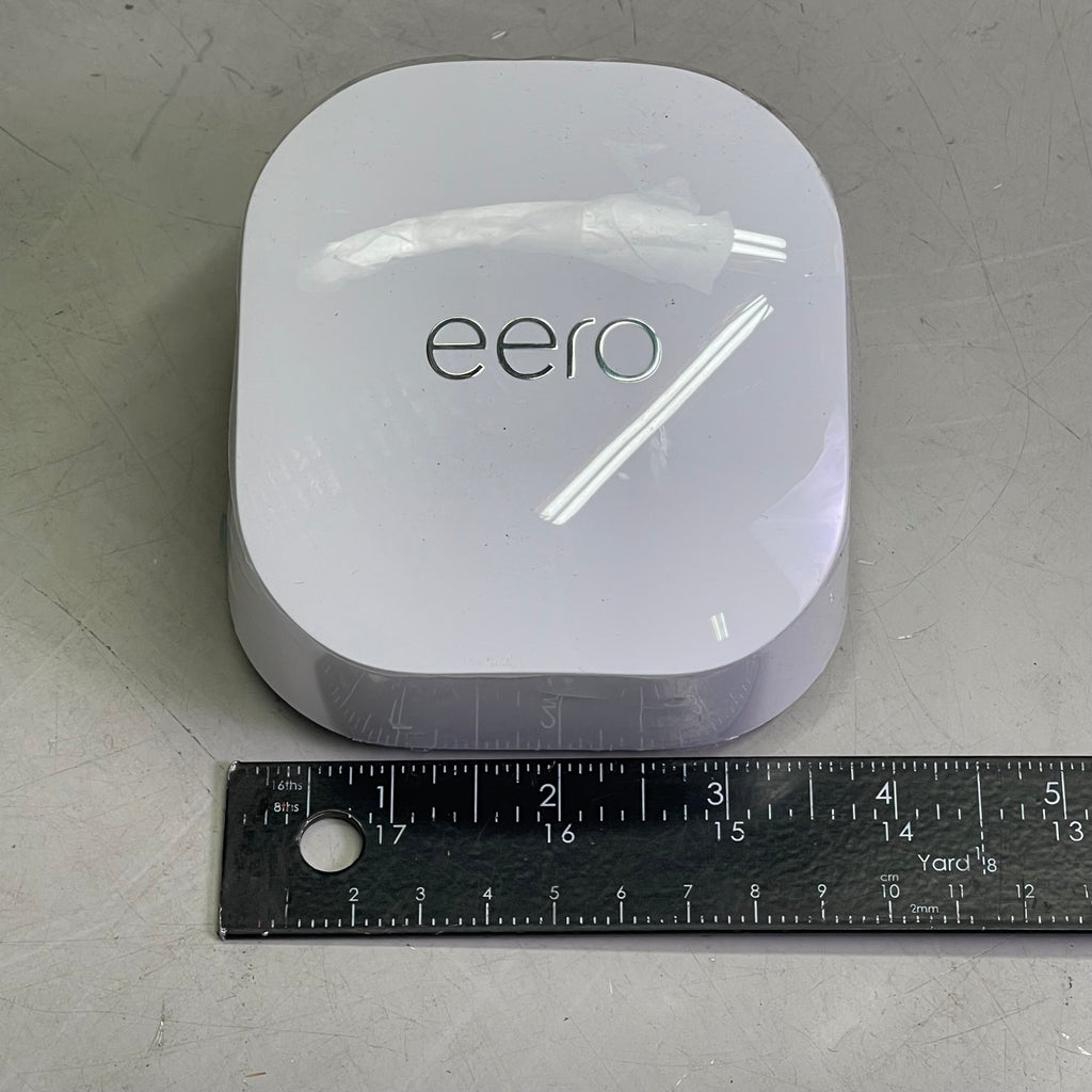 eero 6+ Mesh Wi-Fi Router, 1 Gigabit, Covers 1,500 sq ft, White (Open Box – No Power Adapter)