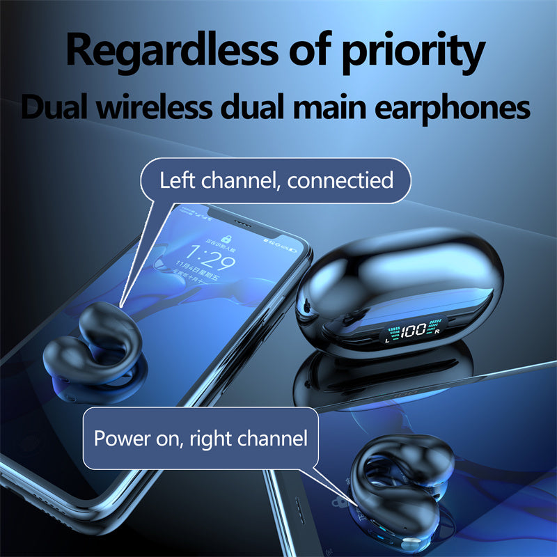 Ear-Clip Bluetooth 5.3 Wireless Earbuds with Touch Control