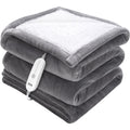 Heated Sherpa Throw Blanket, 50 x 60 Inch with Auto Shut-Off