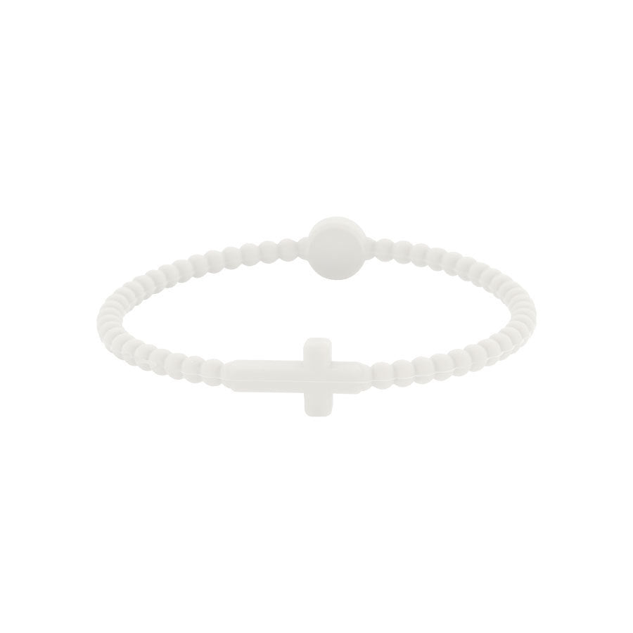Silicone Cross Bracelet Set, 7 Pieces