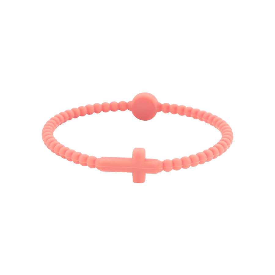 Silicone Cross Bracelet Set, 7 Pieces