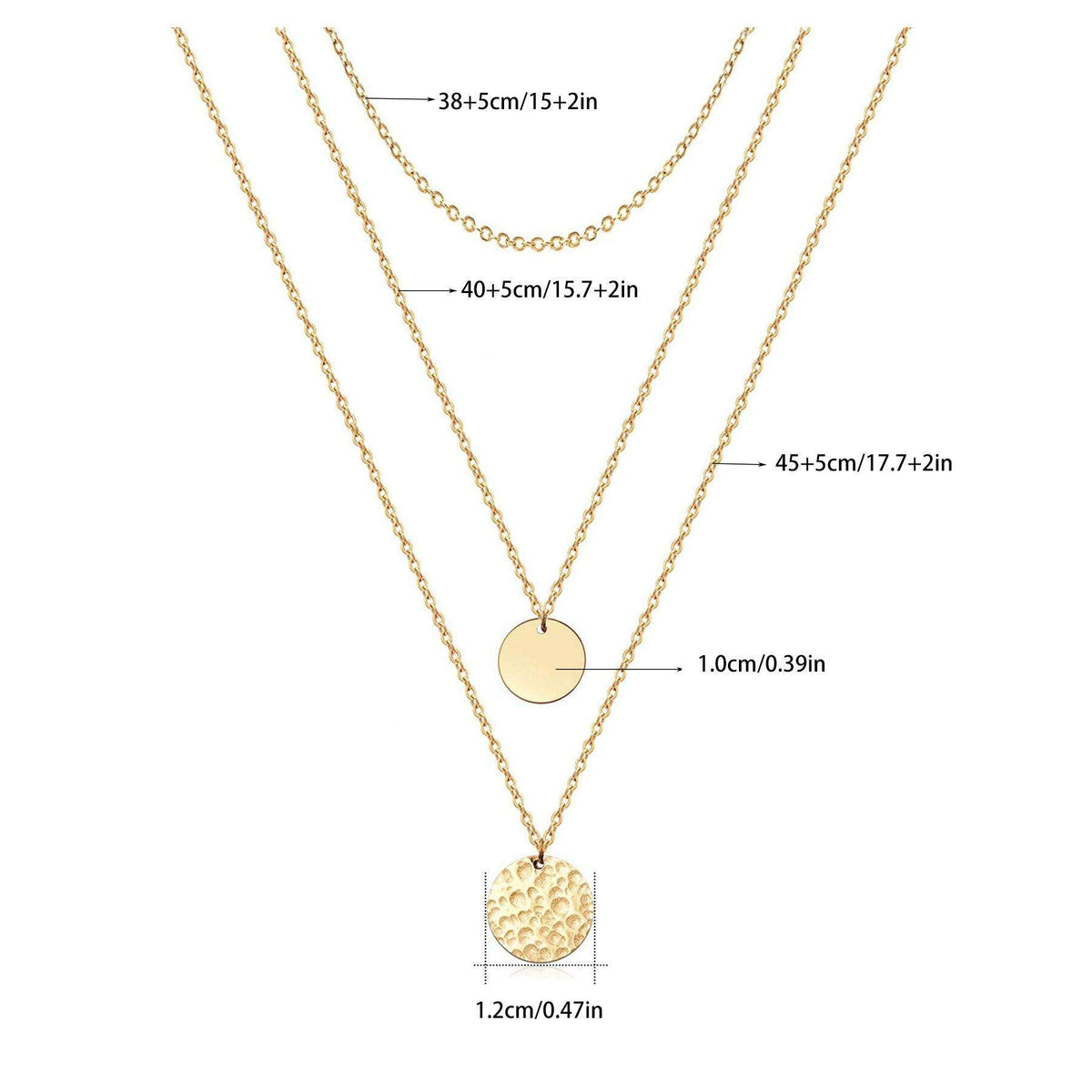 14K Gold Plated Layered Choker Necklace