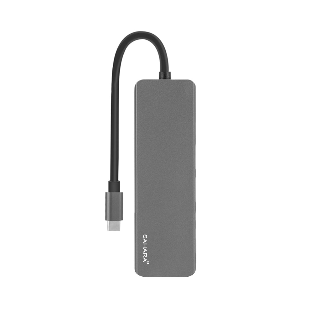 SaharaCase 5-in-1 USB-C Hub with Ethernet, 4K HDMI, 100W PD Pass-Through – Compatible with MacBook & PC