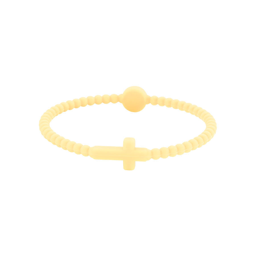 Silicone Cross Bracelet Set, 7 Pieces