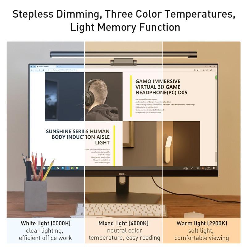STEVVEX LED Monitor Screen Bar Light, Black