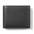 Men's RFID bifold leather wallet with 10 card slots and ID window