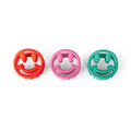 Set of 3 smiley face hair claw clips in red, green and pink