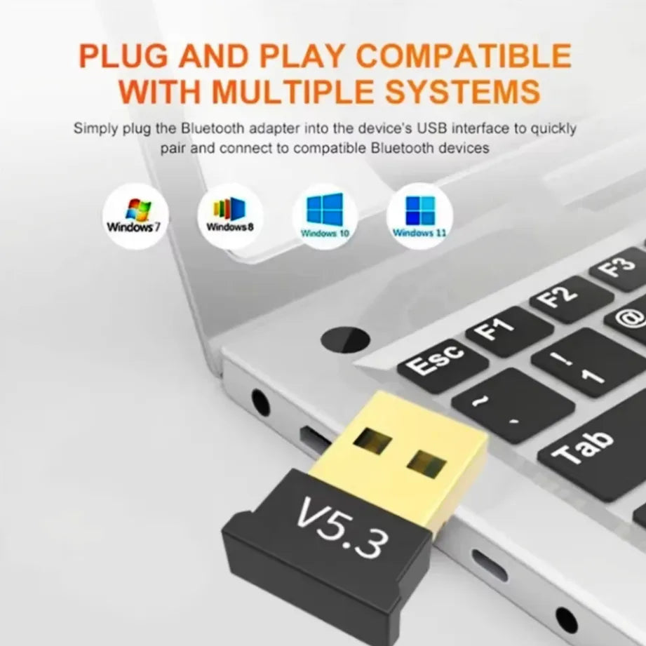 USB Bluetooth 5.3 Adapter for PC and Laptop