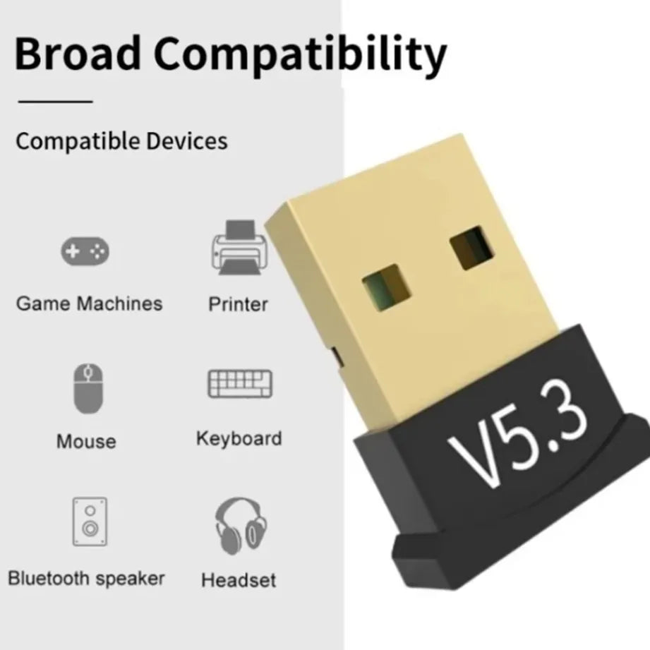 USB Bluetooth 5.3 Adapter for PC and Laptop