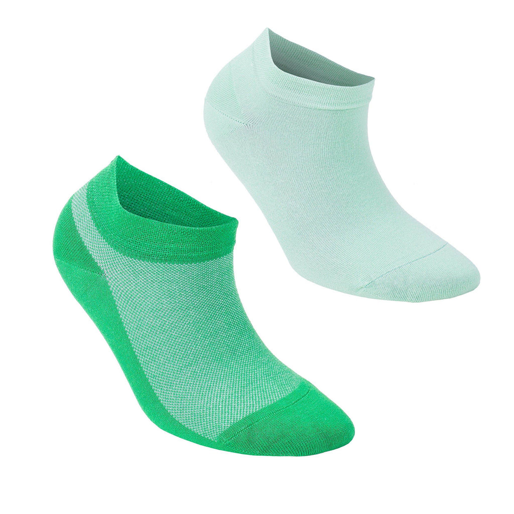 Women's bamboo ankle socks 8-pack gift box in mixed bright and pastel colors