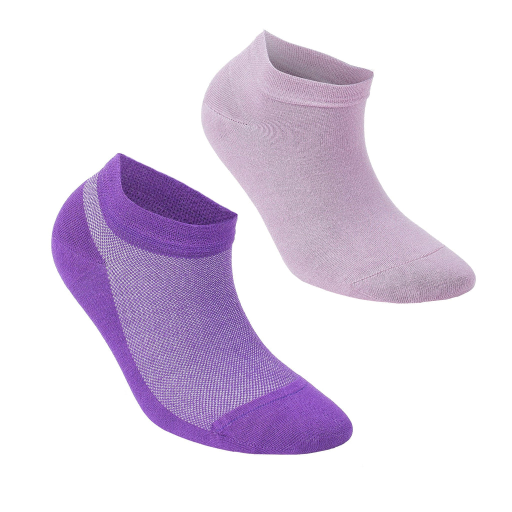 Women's bamboo ankle socks 8-pack gift box in mixed bright and pastel colors
