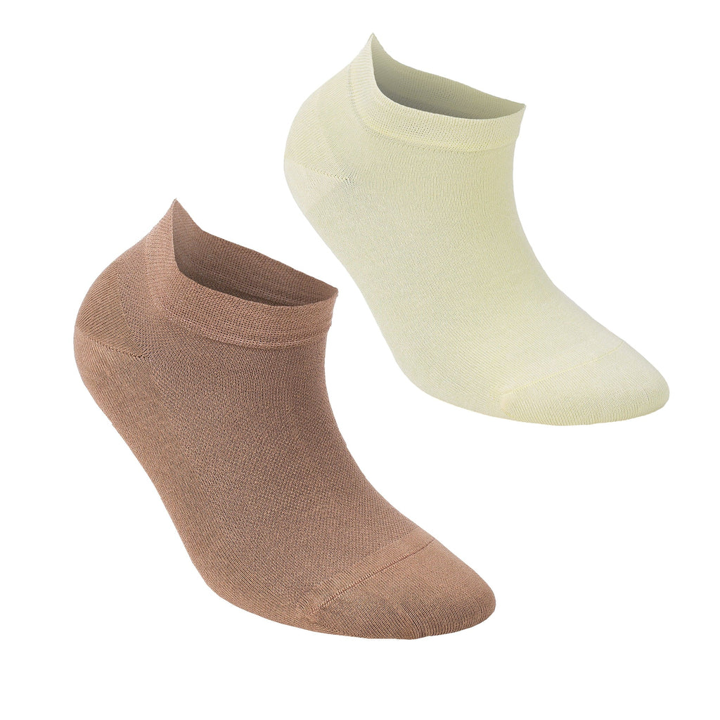 Women's bamboo ankle socks 8-pack gift box in warm neutrals
