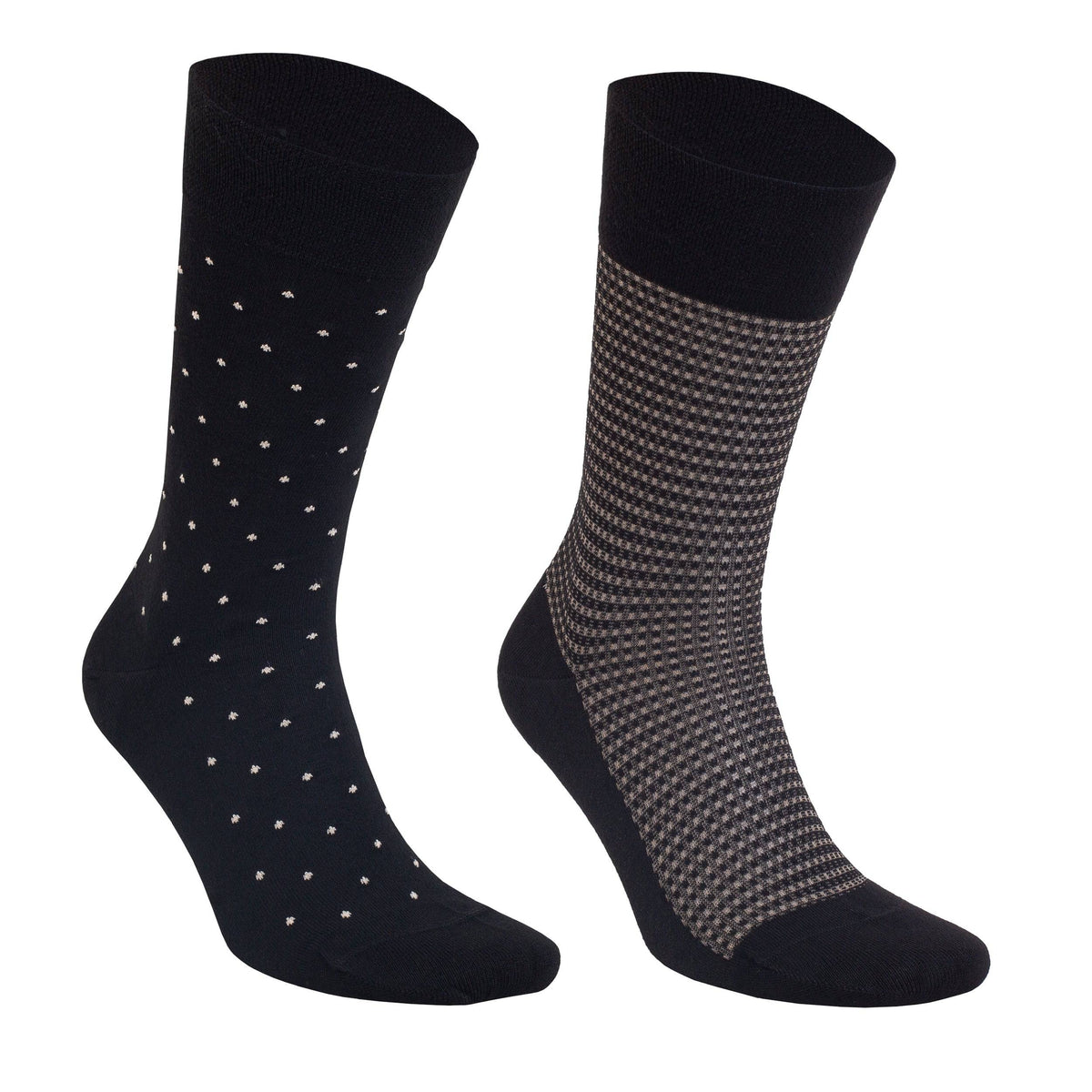 Men's bamboo dress socks 8-pack gift box in black, charcoal and taupe