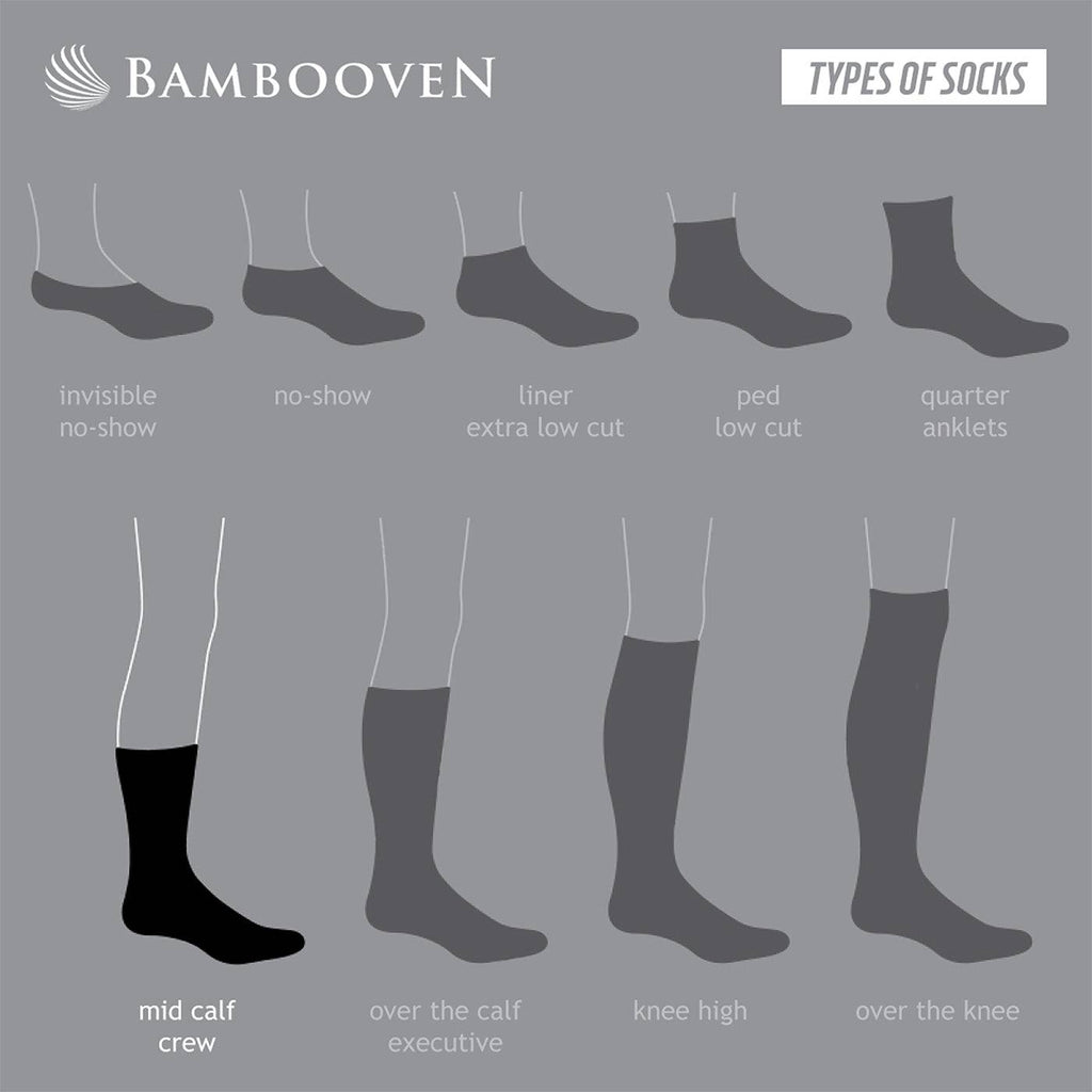 Men's bamboo dress socks 8-pack gift box in black, charcoal and taupe