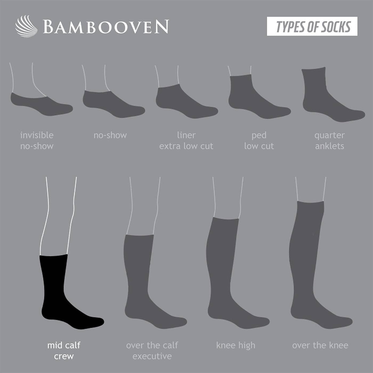Men's bamboo dress socks 8-pack gift box in black, charcoal and taupe