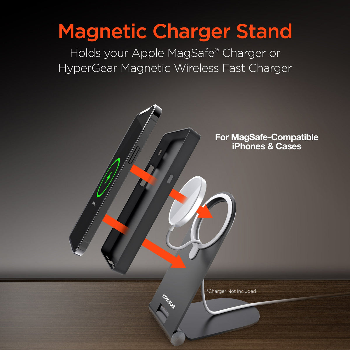 HyperGear MagView Stand for MagSafe-Compatible Chargers, Adjustable Angles