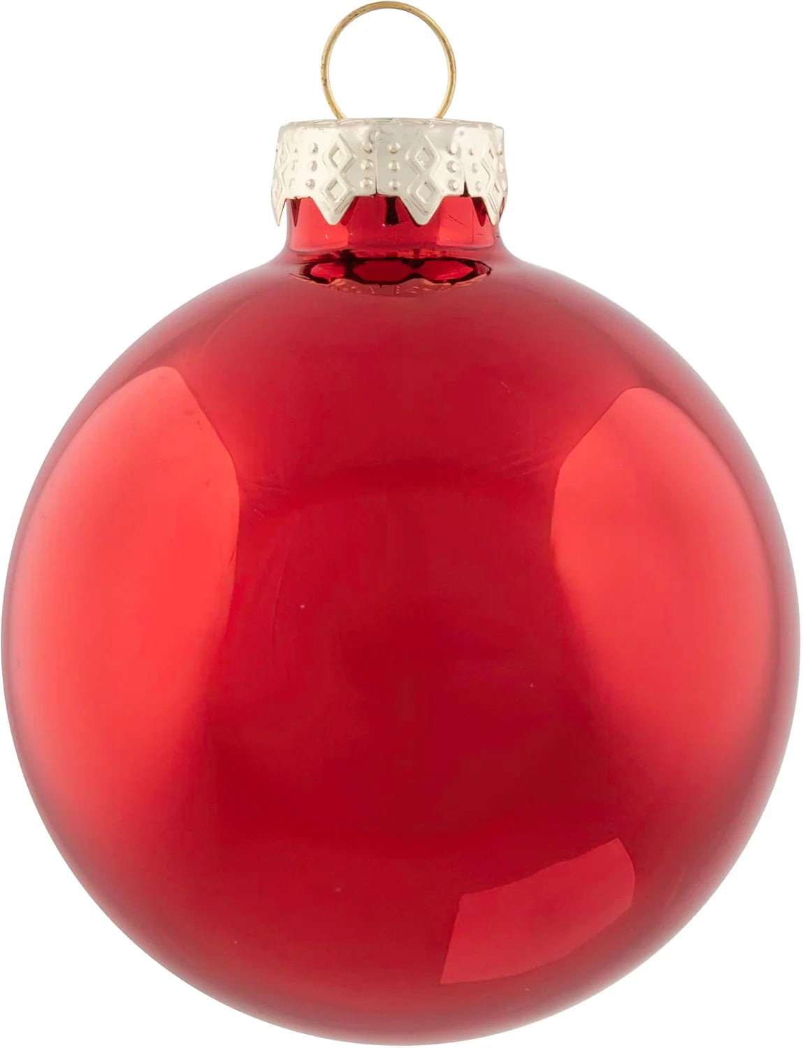 Red Glass Ball Christmas Ornament Set, 40 Pieces, Shiny and Matte