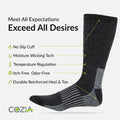Merino Wool Winter Socks, Warm Cozy Boot Socks for Men and Women