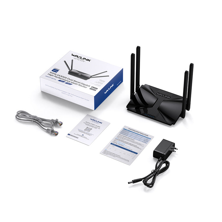 AX3000 Dual-Band Wi-Fi 6 Mesh Router with 4 High-Gain Antennas