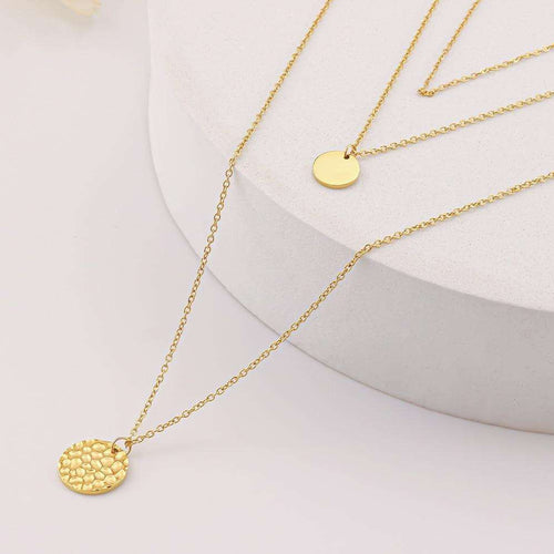 14K Gold Plated Layered Choker Necklace