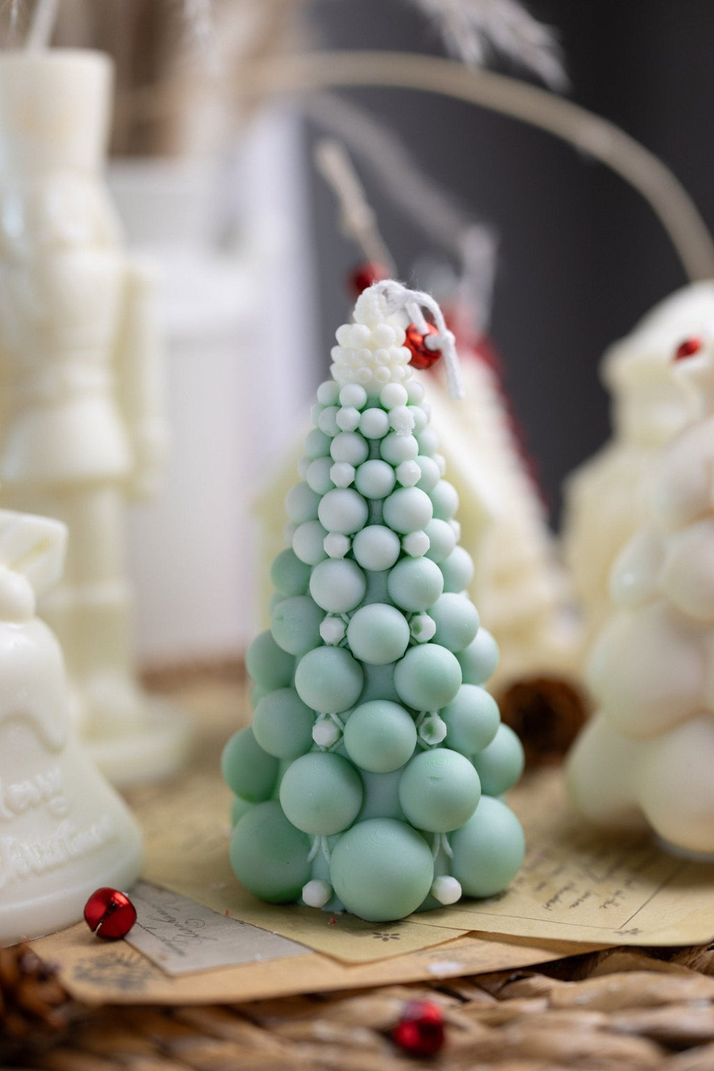 Bubble Christmas tree soy candle