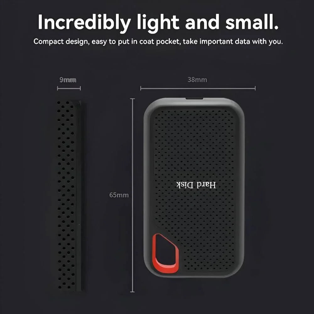 External Hard Drive SSD USB 3.1 & USB-C Portable Solid State Drive