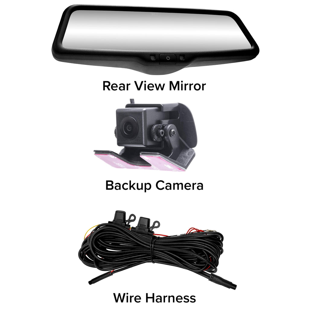 Master Tailgaters 10" Rear View Mirror Dash Cam with Backup Camera, 1080p, WiFi