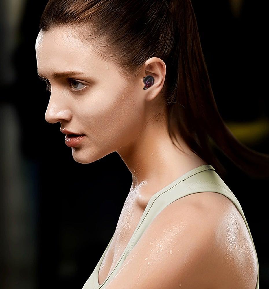 Bluetooth 5.1 Wireless Earbuds with LED Charging Case