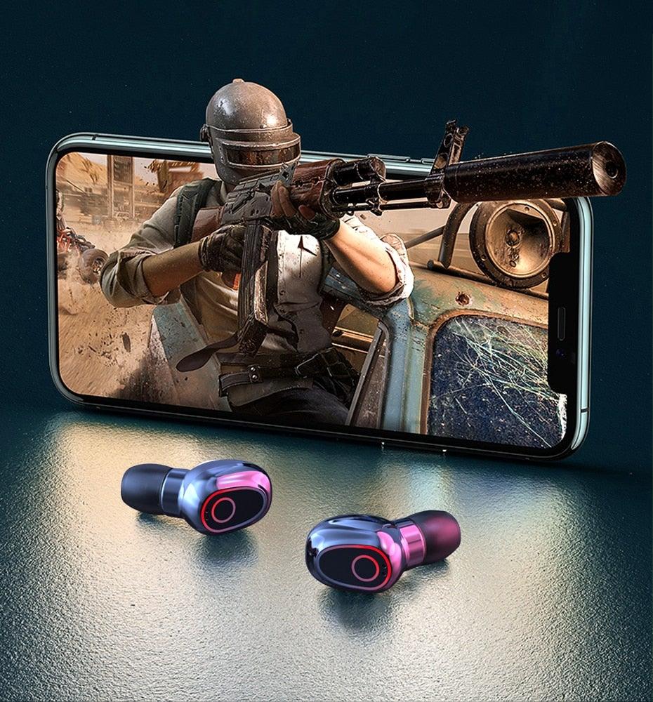 Bluetooth 5.1 Wireless Earbuds with LED Charging Case