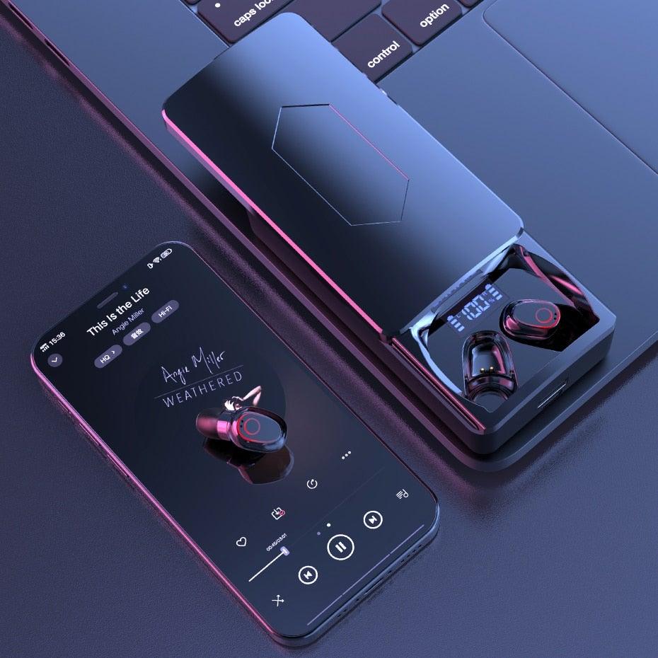 Bluetooth 5.1 Wireless Earbuds with LED Charging Case