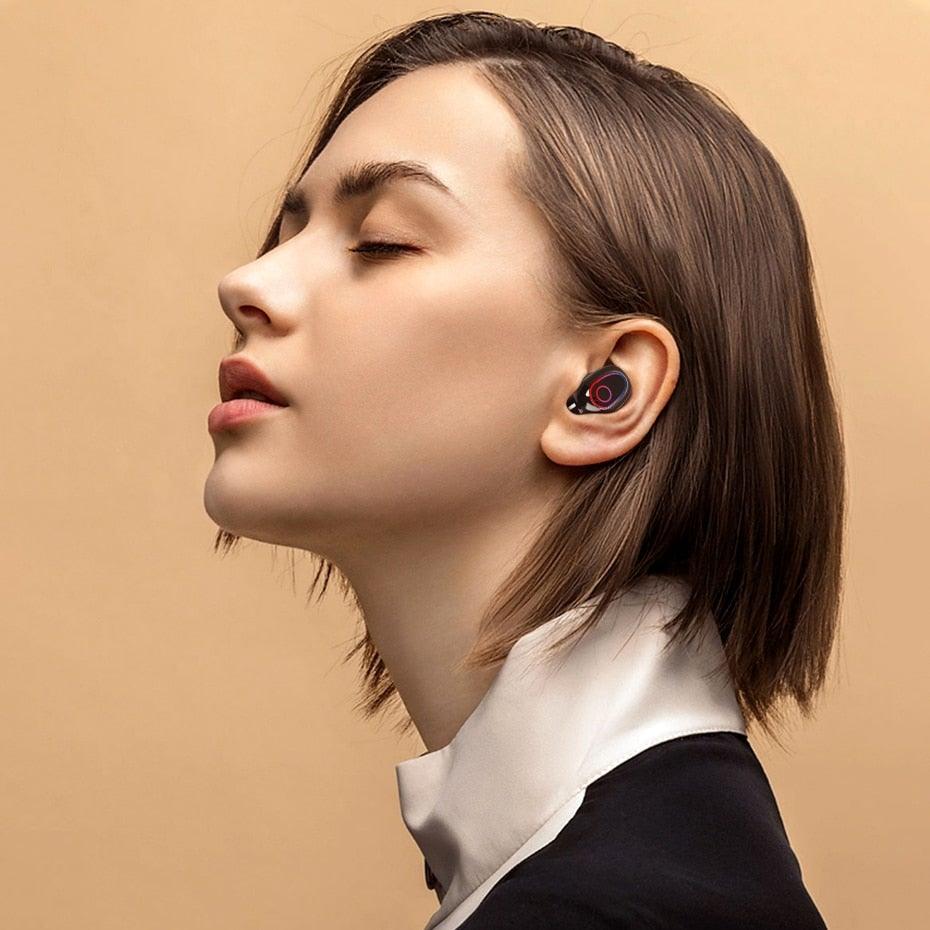 Bluetooth 5.1 Wireless Earbuds with LED Charging Case