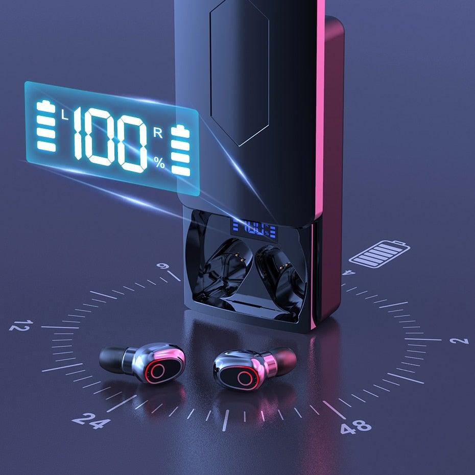 Bluetooth 5.1 Wireless Earbuds with LED Charging Case
